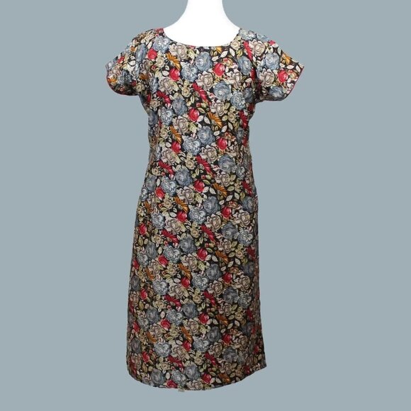 Black Flower Print Kurta, Tranquil Threads | Muvvas Boutique - Picture 6 of 8